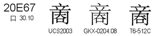 U+20E67
